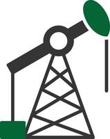 glyphe de l'industrie pétrolière deux couleurs vecteur