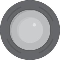 objectif de la caméra en niveaux de gris plats vecteur
