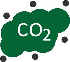 co2 glyphe deux couleurs vecteur