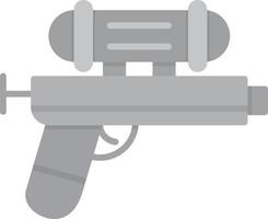 pistolet à eau gris plat vecteur