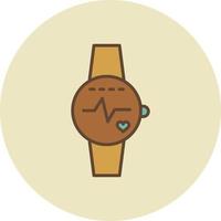 smartwatch rempli rétro vecteur