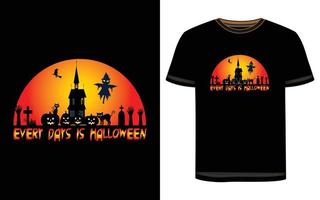 conception de t-shirt d'halloween vecteur