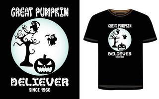 conception de t-shirt d'halloween vecteur