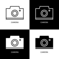 symbole d'icône de caméra et d'image. photographie logo illustration vectorielle vecteur