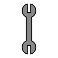 dessin animé icône clé et clé. vecteur de symbole de service et de réparation