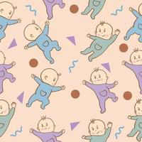 ensemble mignon bébé bébés bleus garçon dessin animé plat avec illustration abstraite de collection d'objets bleus rose lite. vecteur