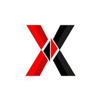 x lettre logo vector design avec fond blanc