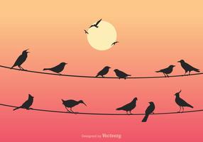 Illustration vectorielle Free Birds On Wires vecteur