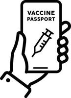 passeport santé mobile vecteur