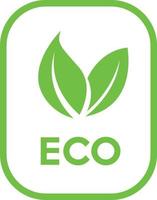 symbole du logo de l'écologie des feuilles vecteur