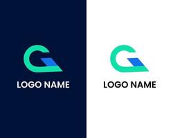 lettre g et un modèle de conception de logo moderne vecteur