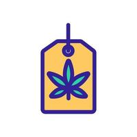 fabriqué à partir d'une icône de vecteur de cannabis. illustration de symbole de contour isolé