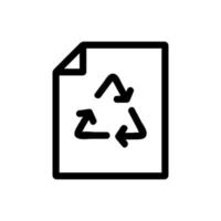 recyclage organique du vecteur d'icône de déchets. illustration de symbole de contour isolé