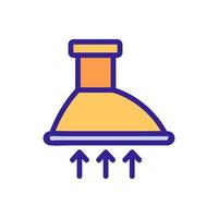 illustration vectorielle de l'icône de la hotte de cuisine à rétraction de la vapeur vecteur