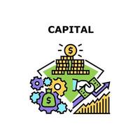 illustration de couleur de concept de vecteur d'argent capital