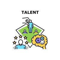 illustration de couleur de concept de vecteur d'employé de talent