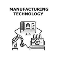 illustration de couleur de vecteur de technologie de fabrication