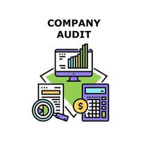 illustration de couleur de concept de vecteur d'audit d'entreprise
