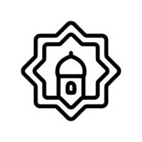 vecteur d'icône de mosquée. illustration de symbole de contour isolé