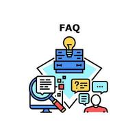 illustration de couleur de concept de vecteur de site web faq