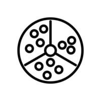 illustration de contour vectoriel icône loterie loto