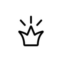 vecteur d'icône de couronne. illustration de symbole de contour isolé