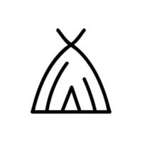 vecteur d'icône de cabane. illustration de symbole de contour isolé