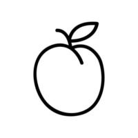 illustration de contour vectoriel icône délicieuse prune