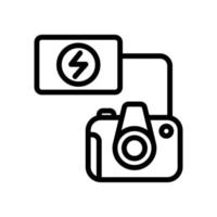 banque d'alimentation chargeant l'illustration vectorielle de l'icône de l'appareil photo vecteur