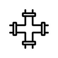 vecteur d'icône de tuyau de plomberie. illustration de symbole de contour isolé