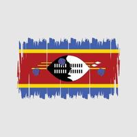 pinceau drapeau swaziland. drapeau national vecteur