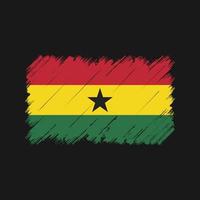 coups de pinceau du drapeau du ghana. drapeau national vecteur