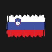 brosse drapeau slovénie. drapeau national vecteur