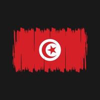 pinceau drapeau tunisien. drapeau national vecteur