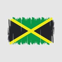 pinceau drapeau jamaïcain. drapeau national vecteur