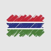 coups de pinceau du drapeau de la gambie. drapeau national vecteur