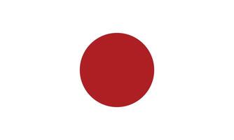 eps10 vecteur rouge et blanc icône du drapeau japonais symbole du drapeau national japonais dans un style moderne simple et plat pour la conception de votre site Web, logo, pictogramme, interface utilisateur et application mobile