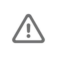 eps10 vecteur gris avis de danger ou icône de risque isolé sur fond blanc. symbole d'alerte de danger dans un style moderne et plat simple pour la conception, le logo, le pictogramme et l'application mobile de votre site Web