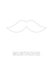 feuille de traçage de la moustache pour les enfants vecteur