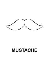 coloriage avec moustache pour les enfants vecteur