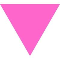 icône de triangle rose. illustration vectorielle. vecteur