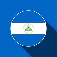 pays nicaragua. drapeau nicaraguayen. illustration vectorielle. vecteur