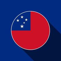 pays samoa. drapeau samoan. illustration vectorielle. vecteur