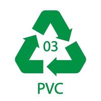 symbole d'icône en polyéthylène haute densité 03 pvc vecteur