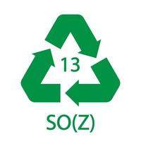 symbole de recyclage de la batterie 13 donc z. illustration vectorielle vecteur