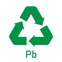 recycler la batterie pb, illustration vectorielle, signe. vecteur