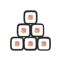 logo de sushi moderne vecteur