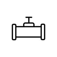 vecteur d'icône d'huile de pipeline. illustration de symbole de contour isolé