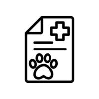 vecteur d'icône de clinique pour animaux de compagnie. illustration de symbole de contour isolé