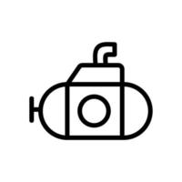 vecteur d'icône sous-marin périscope. illustration de symbole de contour isolé
